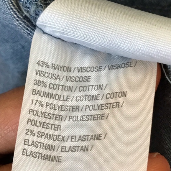 Women with Control My Wonder Denim Overlay Jacket Mid-Blue Size 1X - Picture 15 of 15